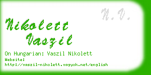 nikolett vaszil business card